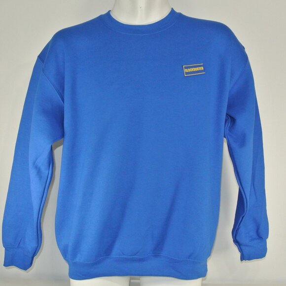 BLOCKBUSTER VIDEO Vintage Blue Sweatshirt Employee Uniform Shirt NEW Size 2XL - Picture 2 of 5